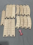 15 Piece Lot - Thomas & Friends Gullane Wooden Railway Reversible Train Tracks Used. Price: $19.99.