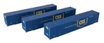 Walthers 949-18501 53' Singamas Corrugated Side Container (3 Pack) Csx Ho Scale New. Price: $35.99.