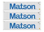Walthers 949-18253 40' Fully Corrugated Container 3-PACK Matson New. Price: $31.99.