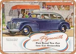 Metal Sign - 1941 Plymouth Special Deluxe Four Door Sedan 2 Vintage Ad New. Price: $29.95.
