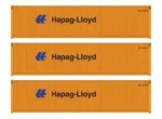 Walthers 949-18252 40' Fully Corrugated Container 3-PACK Hapag-lloyd New. Price: $31.99.