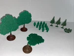 Vintage O Gauge Train Set Green Plasticville Trees Used. Price: $22.00.