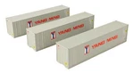Walthers Scenemaster 949-18205 Ho 40' Flat Container 3-PACK Yang Ming New. Price: $33.99.