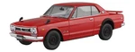 Aoshima 1/24 Scale KPGC10 Skyline Ht 2000GT-R 1970 Red Plastic Model New. Price: $44.69.